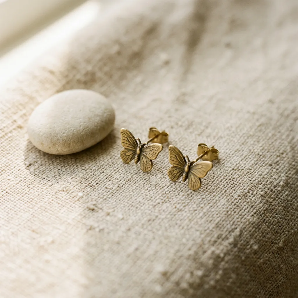 Butterfly Charm Studs